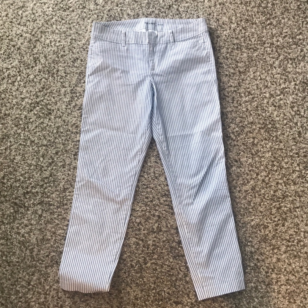 Old Navy Pixie Pants Blue and White Striped